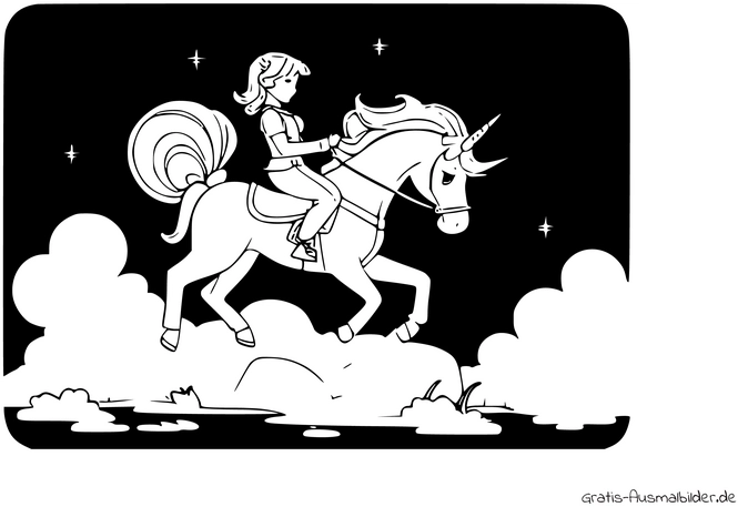 maedchen-reitet-einhorn-ueber-den-wolken-in-der-nacht