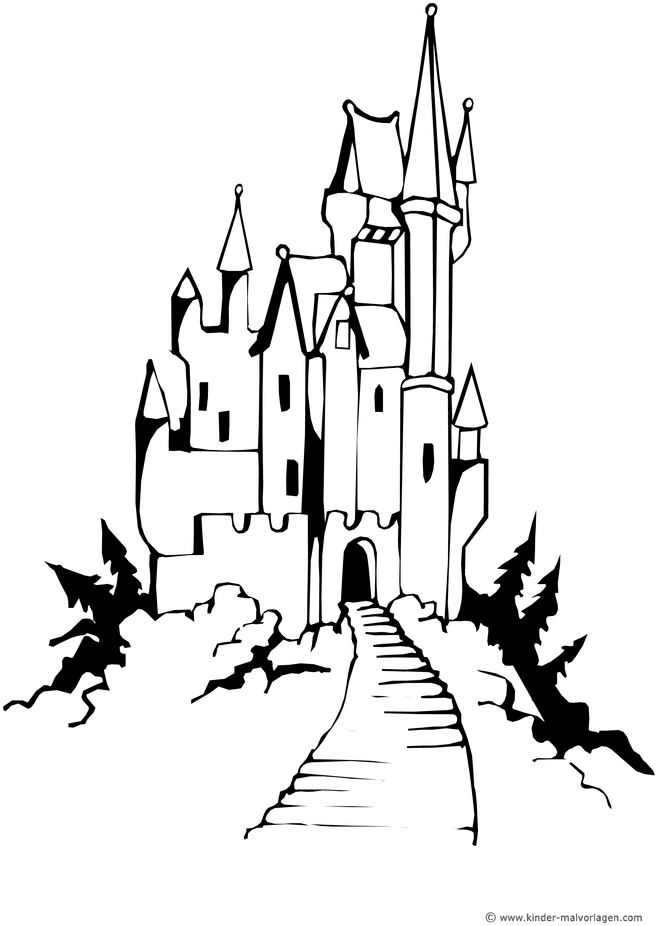 maerchenhaftes-schloss-mit-tuemern-und-weg