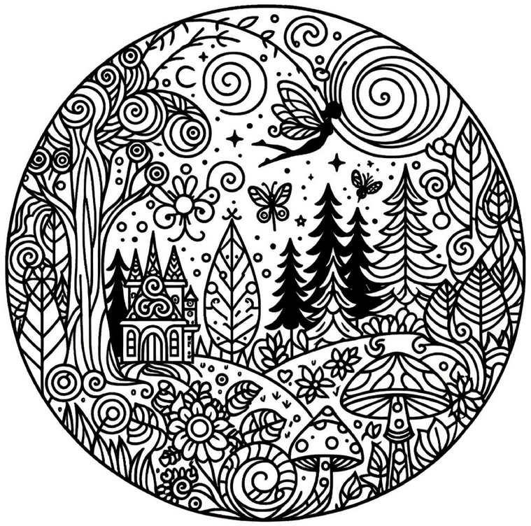 maerchenwald-mit-fee-und-naturmotiven