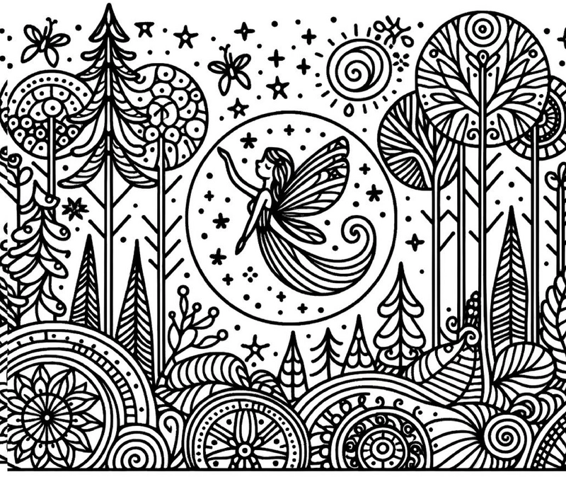 maerchenwald-mit-feen-und-baeumen-ausmalen