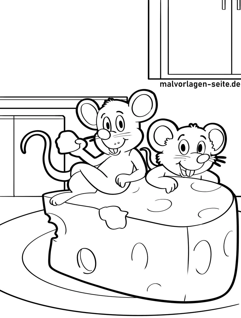 maeuse-auf-kaese-ausmalvorlage