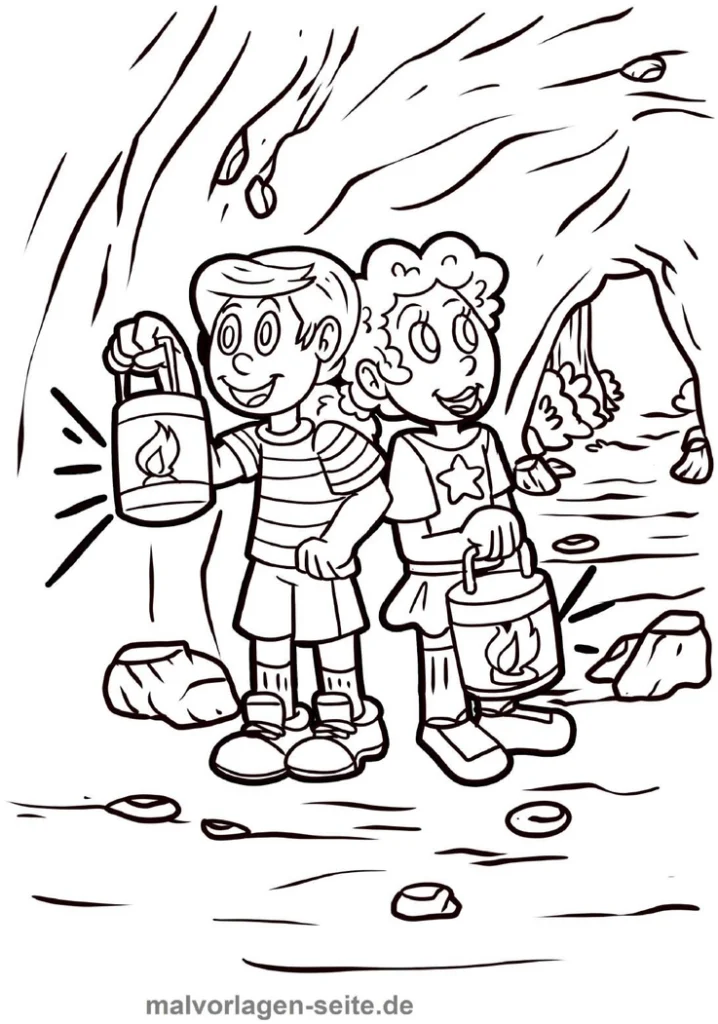 malvorlage-abenteuer-in-der-hoehle-mit-kindern