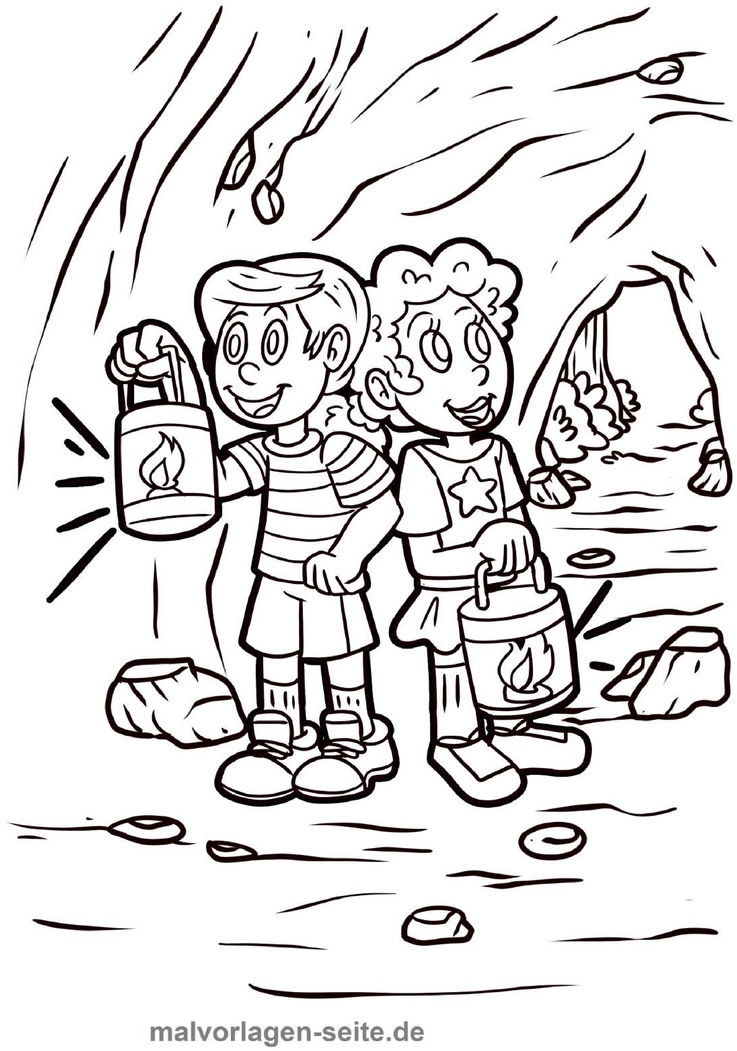 malvorlage-abenteuer-in-der-hoehle-mit-kindern