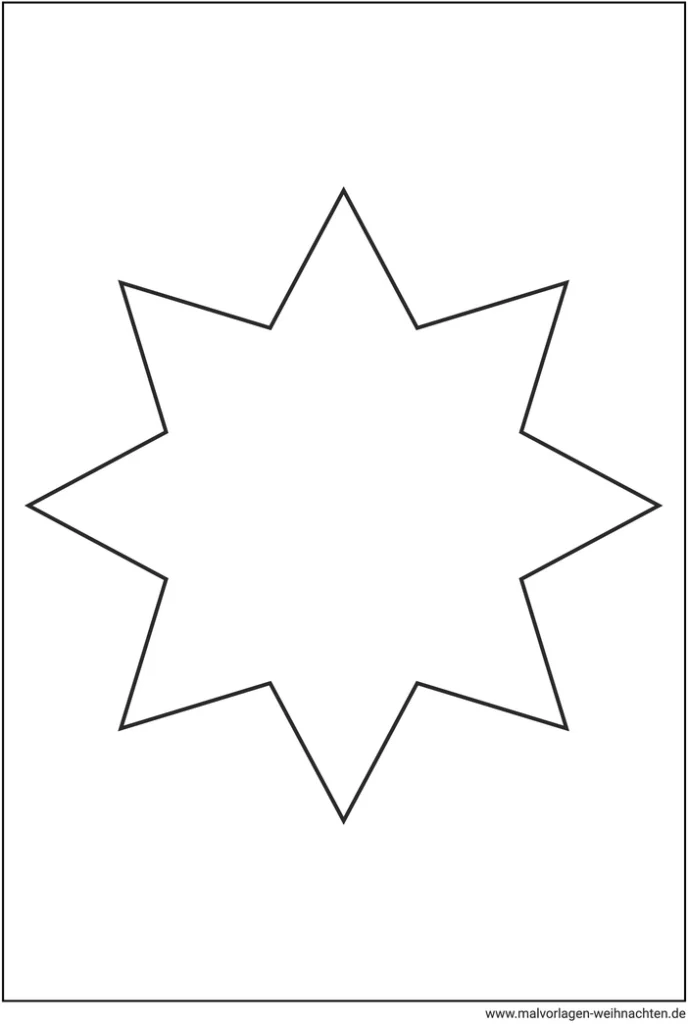 malvorlage-achtzackiger-stern-fuer-weihnachten