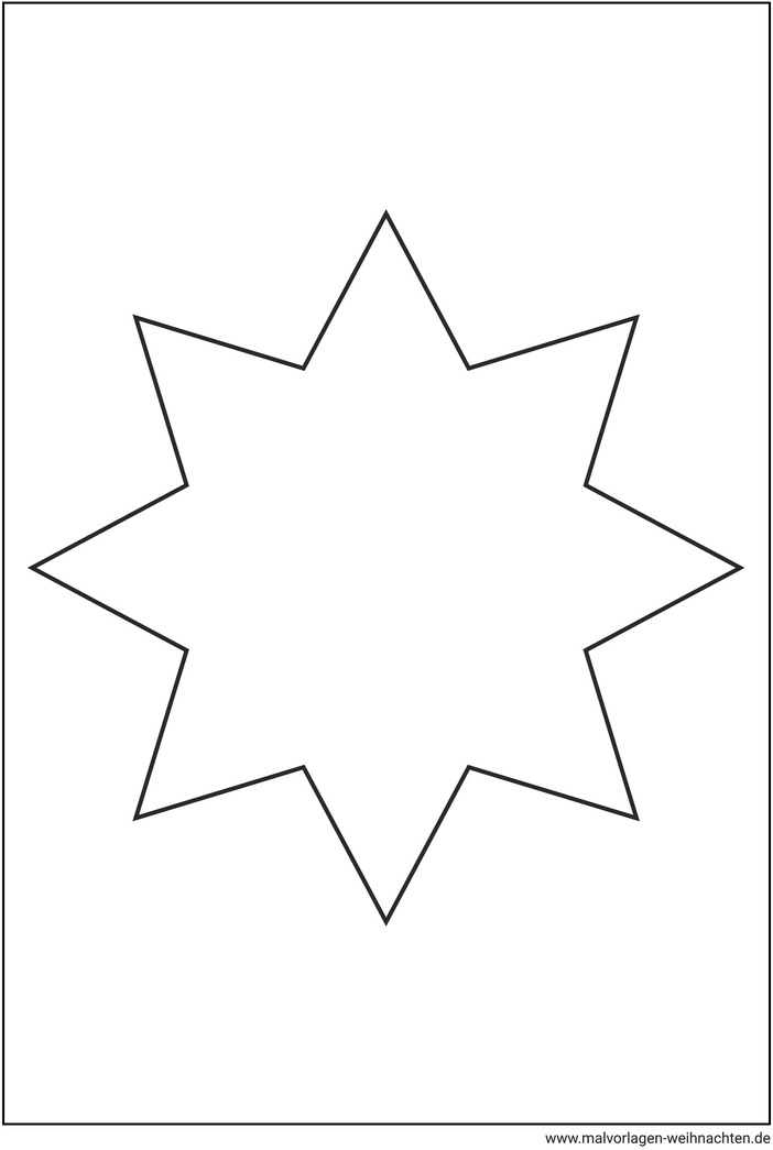malvorlage-achtzackiger-stern-fuer-weihnachten