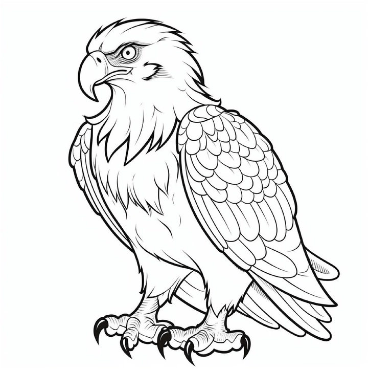 malvorlage-adler-detaillierte-federstrukturen