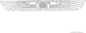 malvorlage-aegyptische-fluegel-kreativ-ausmalen