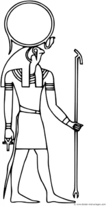 malvorlage-aegyptischer-gott-sonnensymbol-stab
