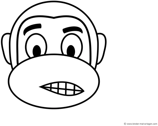malvorlage-affengesicht-fuer-kreative-kinder