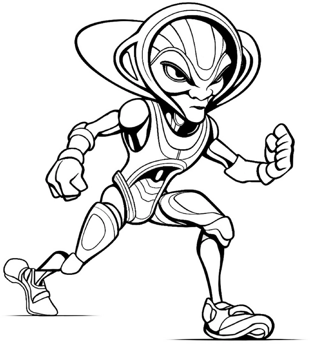 malvorlage-alien-im-weltall-ausmalbild