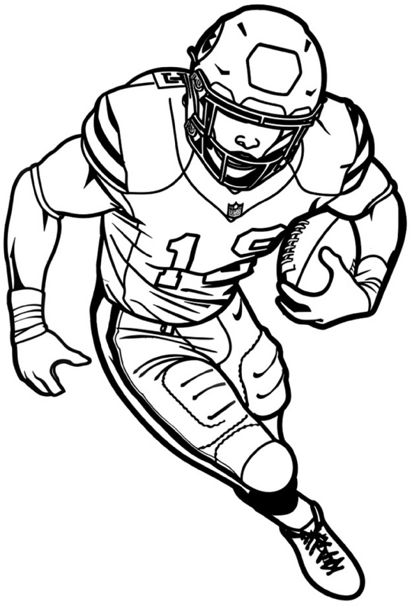 malvorlage-american-football-spieler-in-aktion