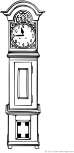 malvorlage-antike-standuhr-zum-ausmalen
