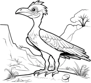 malvorlage-archaeopteryx-ausmalbild-fuer-kinder