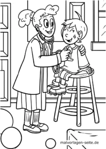 malvorlage-arztbesuch-kind-ausmalen