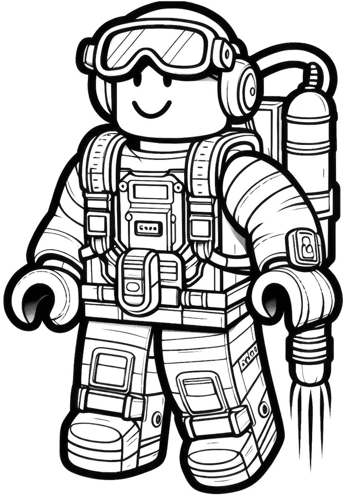 malvorlage-astronaut-im-weltall