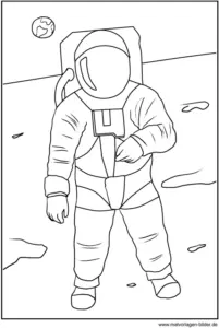 malvorlage-astronaut-im-weltraum