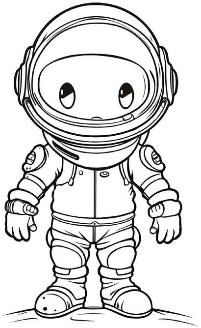 malvorlage-astronaut-weltall-kreative-ausmalideen