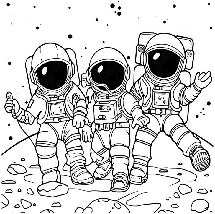 malvorlage-astronauten-im-weltall