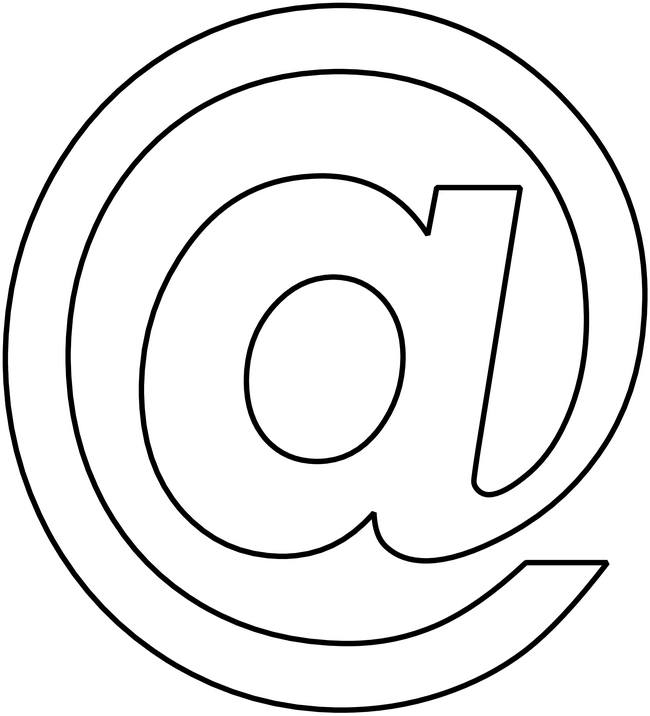 malvorlage-at-symbol-kreativ-ausmalen