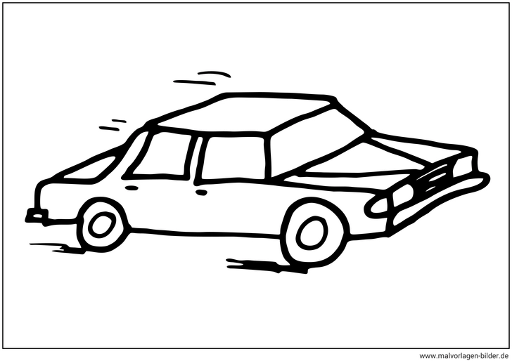 malvorlage-auto-in-bewegung-ausmalen