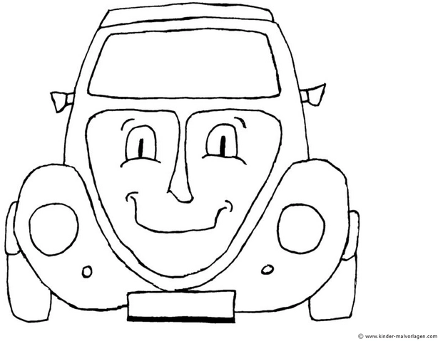 malvorlage-auto-laechelndes-gesicht