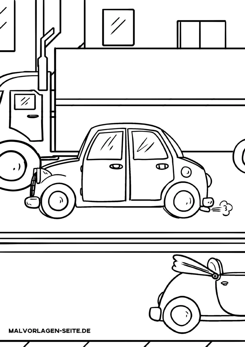 malvorlage-autos-in-der-stadt-fuer-kreative-kinder