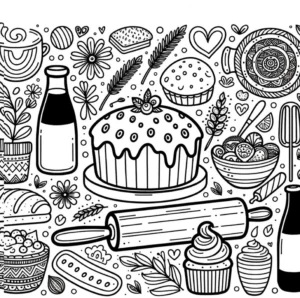 malvorlage-backen-lebensmittel-backwaren