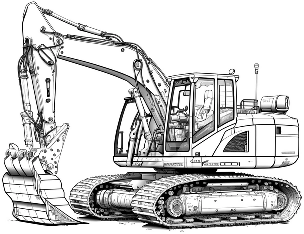 malvorlage-bagger-bau-architektur