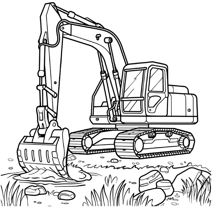 malvorlage-bagger-fuer-kreative-bauprojekte