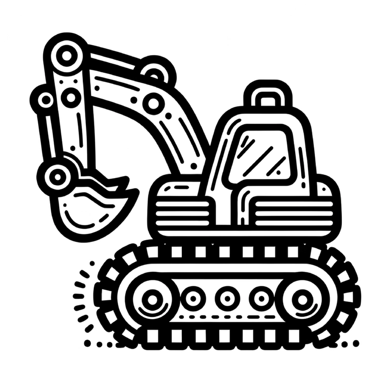 malvorlage-bagger-kreativ-ausmalen