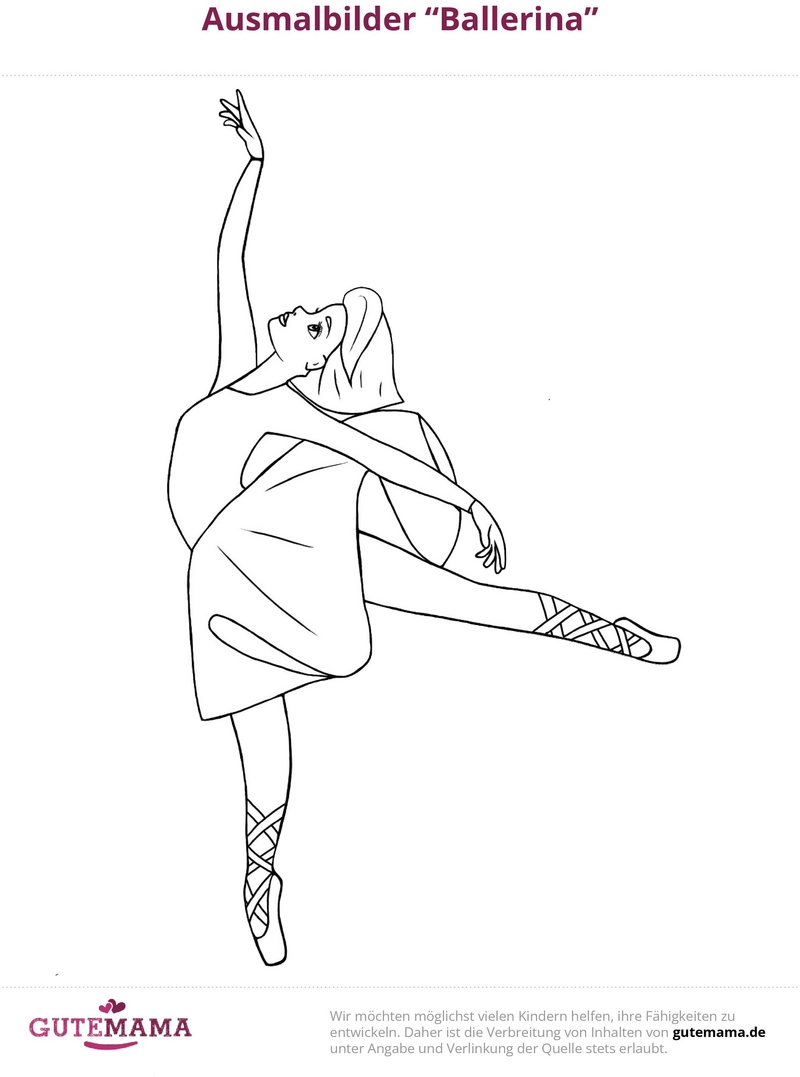 malvorlage-ballerina-elegante-pose-ausmalen