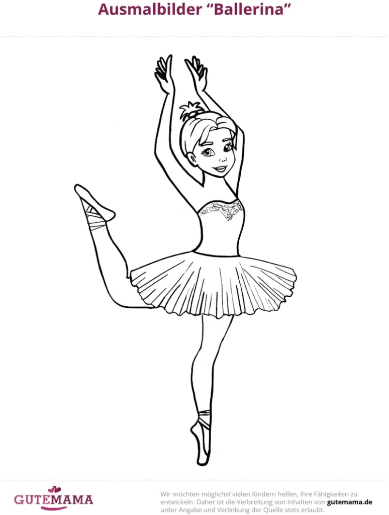 malvorlage-ballerina-elegante-tanzpose