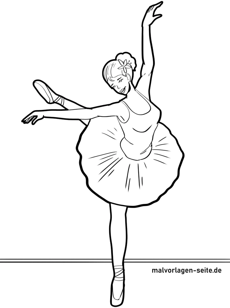 malvorlage-ballerina-im-tutu-ausmalbild