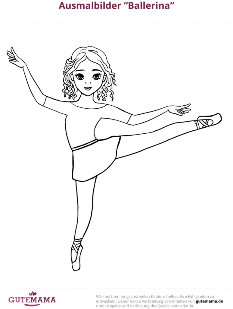 malvorlage-ballerina-in-eleganter-pose