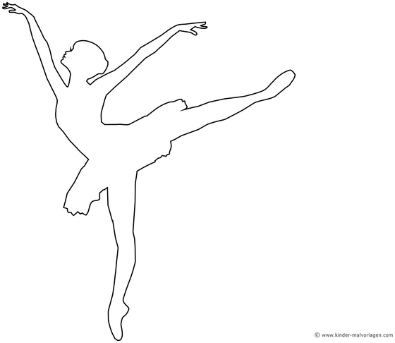 malvorlage-ballett-ballerina-im-tanzschritt