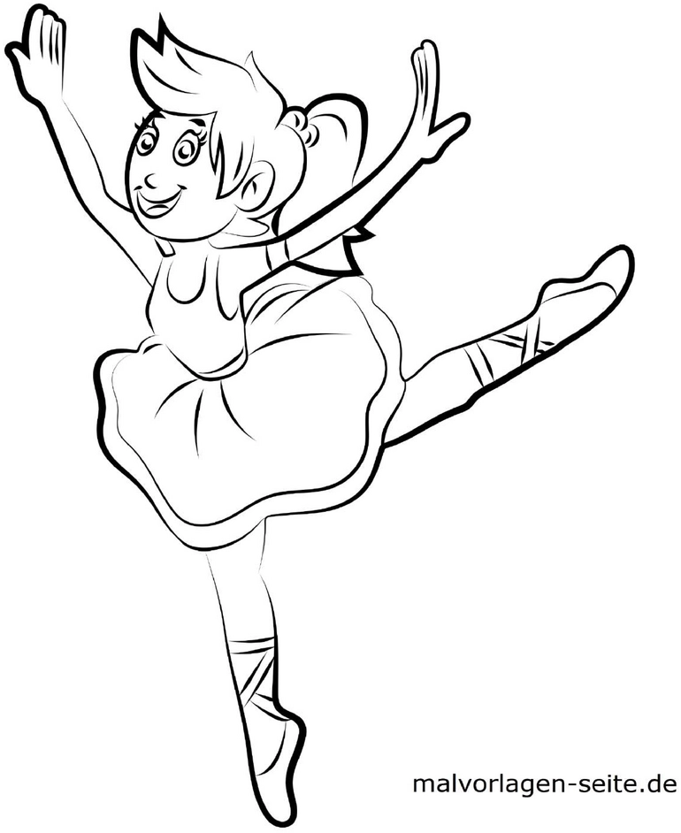 malvorlage-ballettmaedchen-in-bewegung