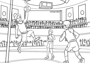 malvorlage-basketballhalle-mit-kindern-ausmalen
