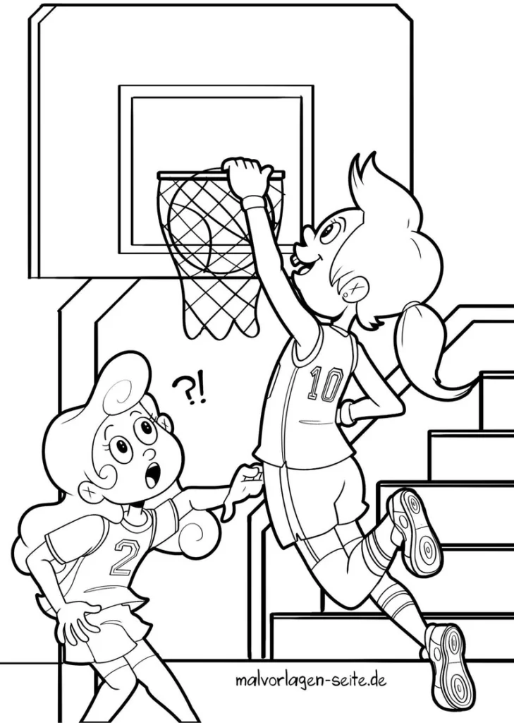 malvorlage-basketballspiel-mit-kindern