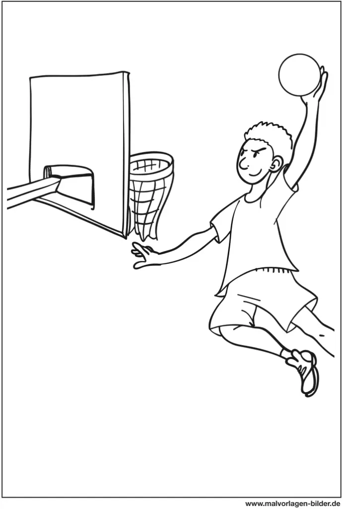 malvorlage-basketballspielender-junge