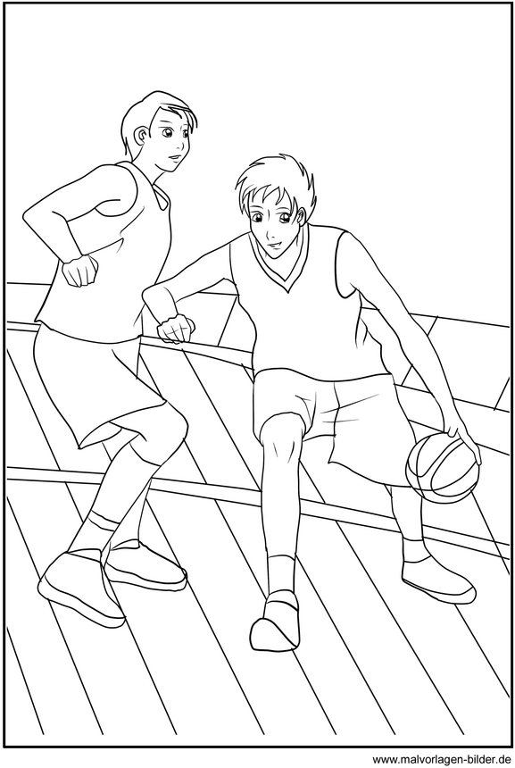 malvorlage-basketballspieler-ausmalbilder-kreativ