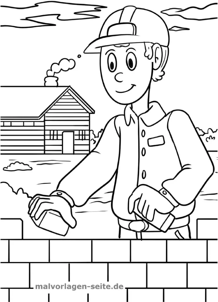 malvorlage-bauarbeiter-mauer-huette
