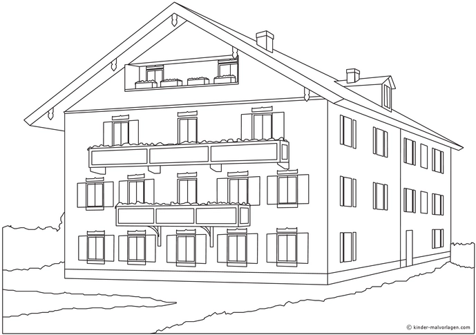 malvorlage-bauernhaus-kreativ-ausmalen