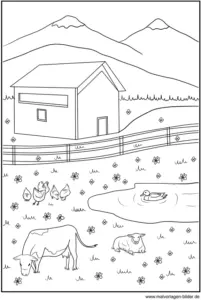 malvorlage-bauernhof-mit-tieren-und-natur