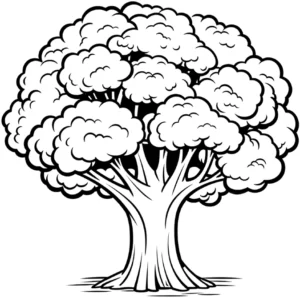 malvorlage-baum-dichte-blaetter-ausmalen