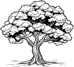 malvorlage-baum-mit-ueppiger-kronen-und-detaillierten-zweigen