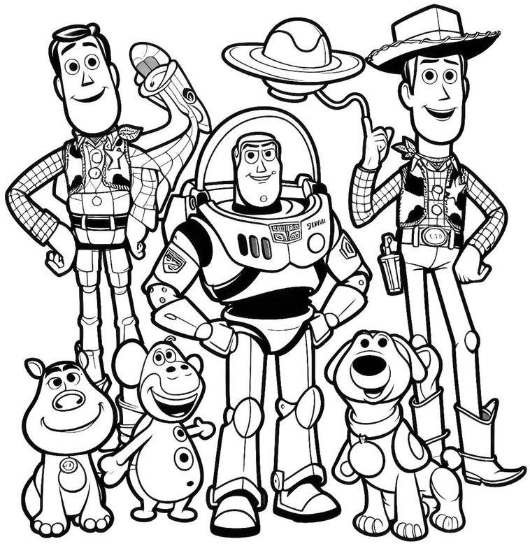 malvorlage-bekannte-charaktere-weltall-und-wilder-westen