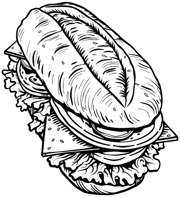 malvorlage-belegtes-brot-ausmalbild