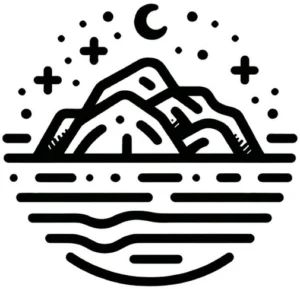 malvorlage-berge-und-mond-mit-sternen