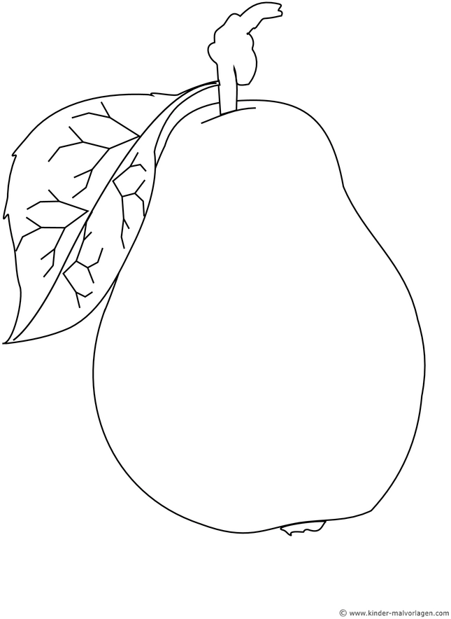 malvorlage-birne-mit-blatt