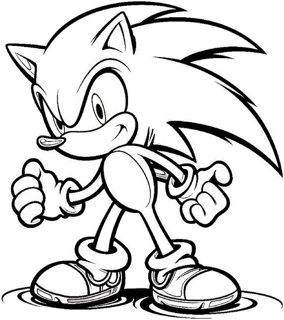 malvorlage-blauer-igel-mit-stacheln-und-schuhe